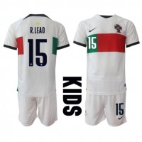 Portugal Rafael Leao #15 Udebanesæt Børn VM 2022 Kortærmet (+ Korte bukser)